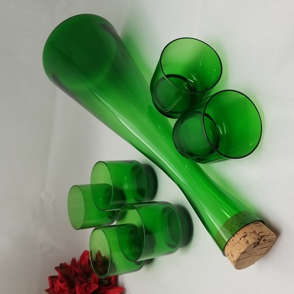 Holmegaard Per Lütken Winston Green Glass Decanter & Glasses - Picture 11 of 15